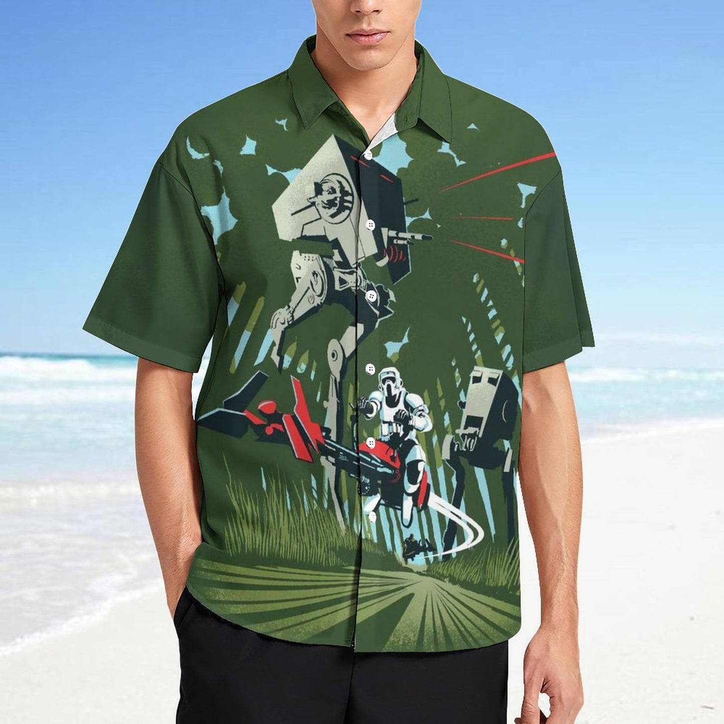 Men's Fashion Casual Printed Short Sleeve Shirts 2306101396