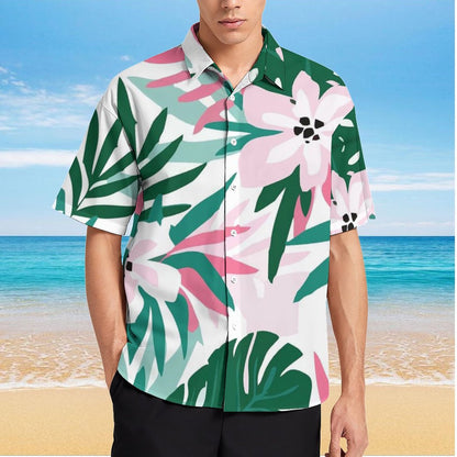 Men's Hawaiian Print Resort Shirt 2305101547