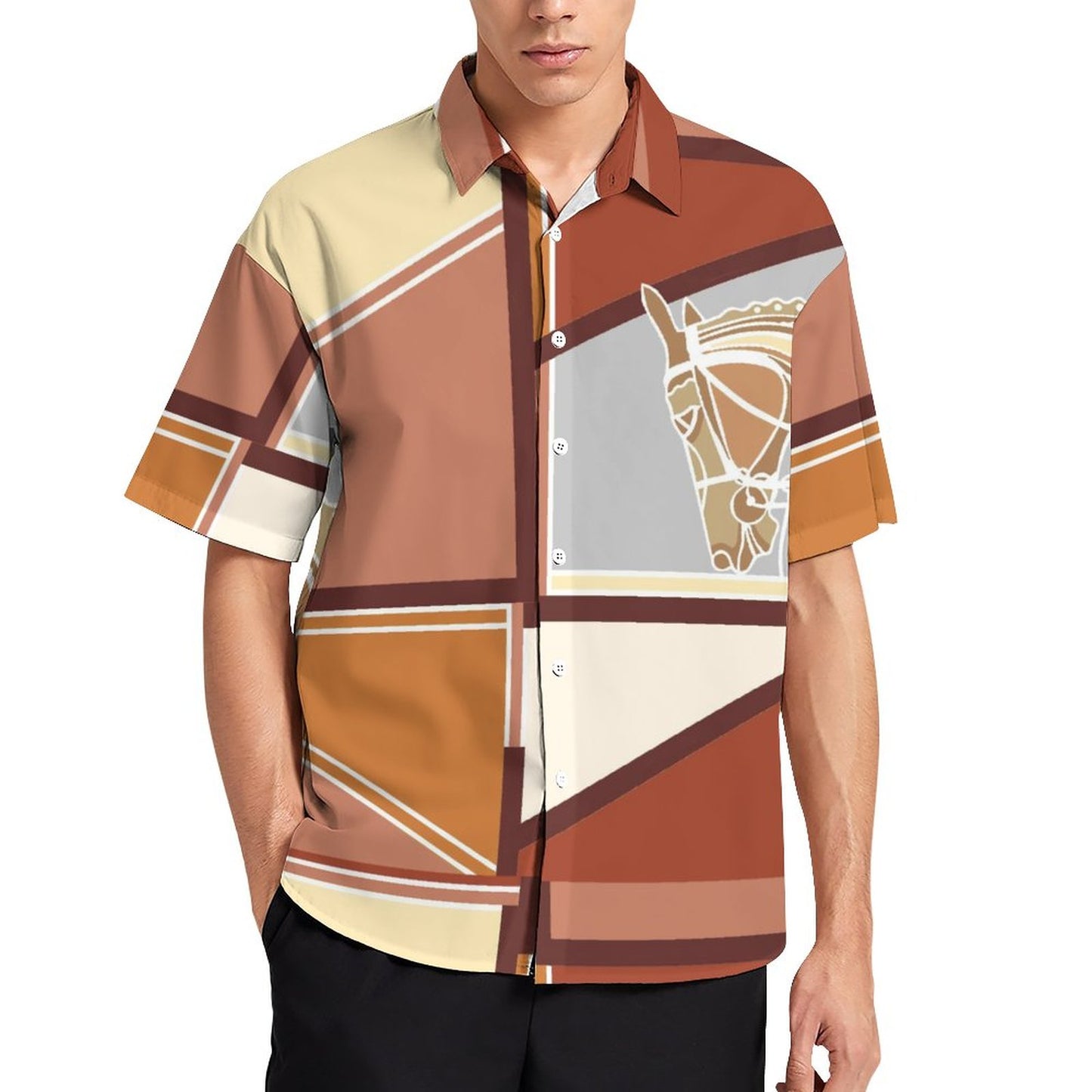 Men's Fashion Casual Printed Short Sleeve Shirts 2306100437