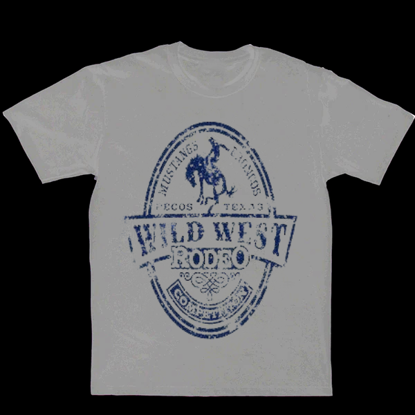 Wild West Rodeo Men's Casual Printed T-Shirt