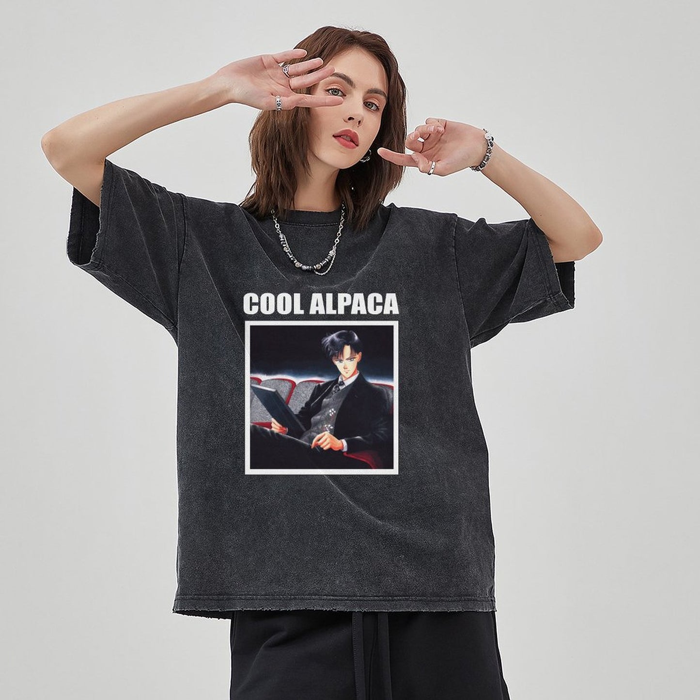 Unisex Vintage Solid Wash T-Shirts 2305103540