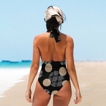 Casual Printed One Piece Swimsuit And Cover Up 2306103129