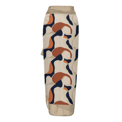 Casual Printed One-Piece Swimsuit And Cover Up 2305102602