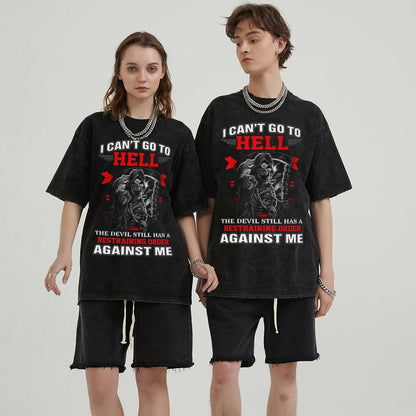 Unisex Vintage Solid Wash T-Shirts 2305104092