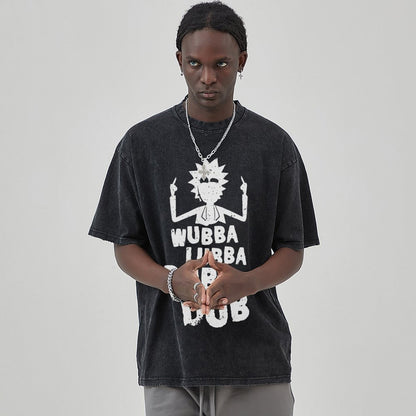 Unisex Vintage Solid Wash T-Shirts 2305103411