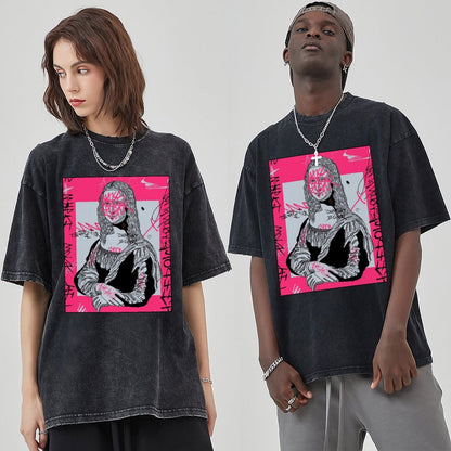 Unisex Vintage Solid Wash T-Shirts 2305103912