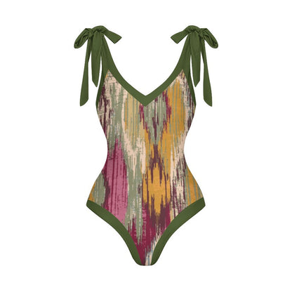 Casual Printed One-Piece Swimsuit And Cover Up 2305102394