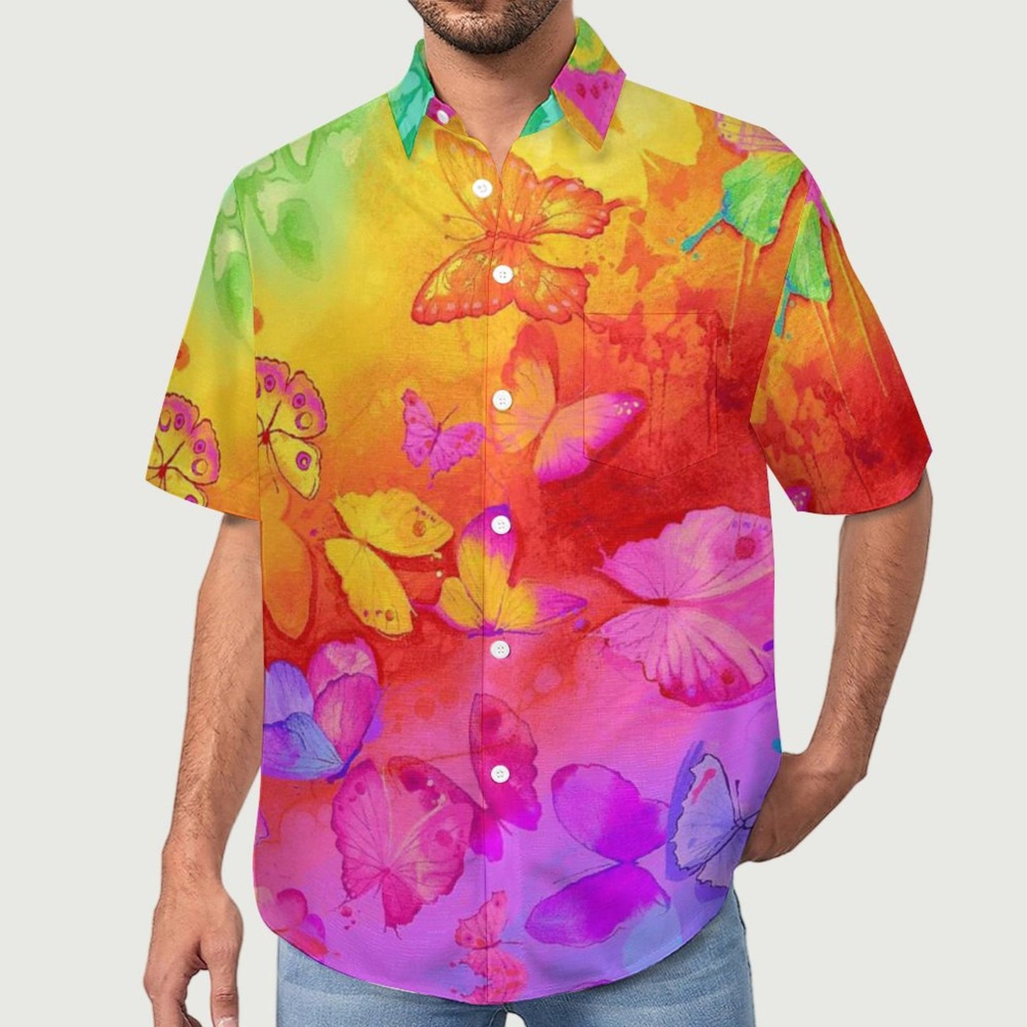 Men's Hawaiian Casual Short Sleeve Shirt 2306103346