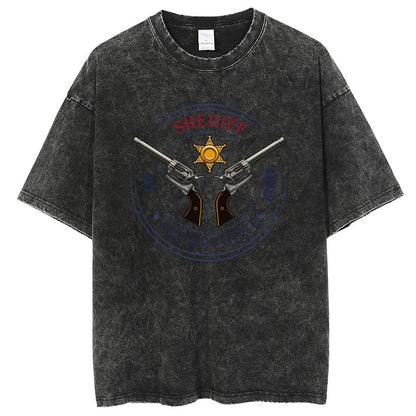 Unisex Vintage Solid Wash T-Shirts 2305102850