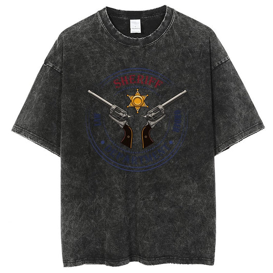 Unisex Vintage Solid Wash T-Shirts 2305102850