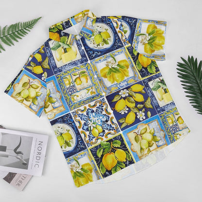 Men's Fashion Casual Printed Short Sleeve Shirts 2305107064