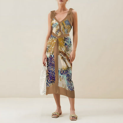 Casual Printed One-Piece Swimsuit And Cover Up 2305102423