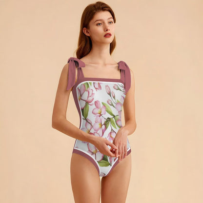 Fashion Printed One Piece Swimsuit And Cover Up 2305104981