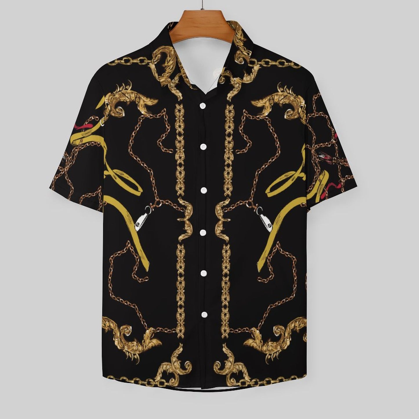 Men's Fashion Casual Printed Short Sleeve Shirts 2306101107