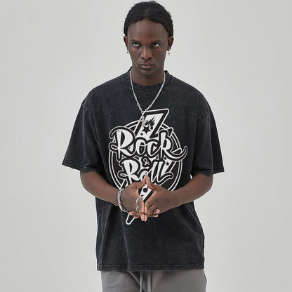 Unisex Vintage Solid Wash T-Shirts 2305102857