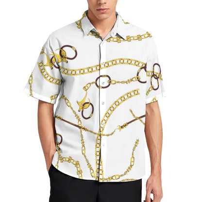 Men's Fashion Casual Printed Short Sleeve Shirts 2306100785