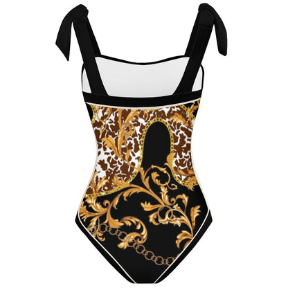 Fashion Printed One Piece Swimsuit And Cover Up 2305105920