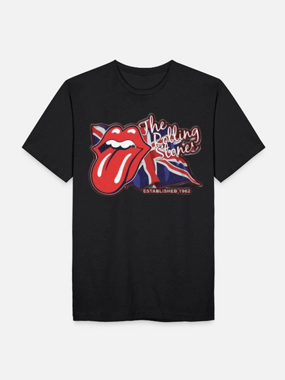 Unisex Round Neck Casual Printed Short Sleeve T-Shirt