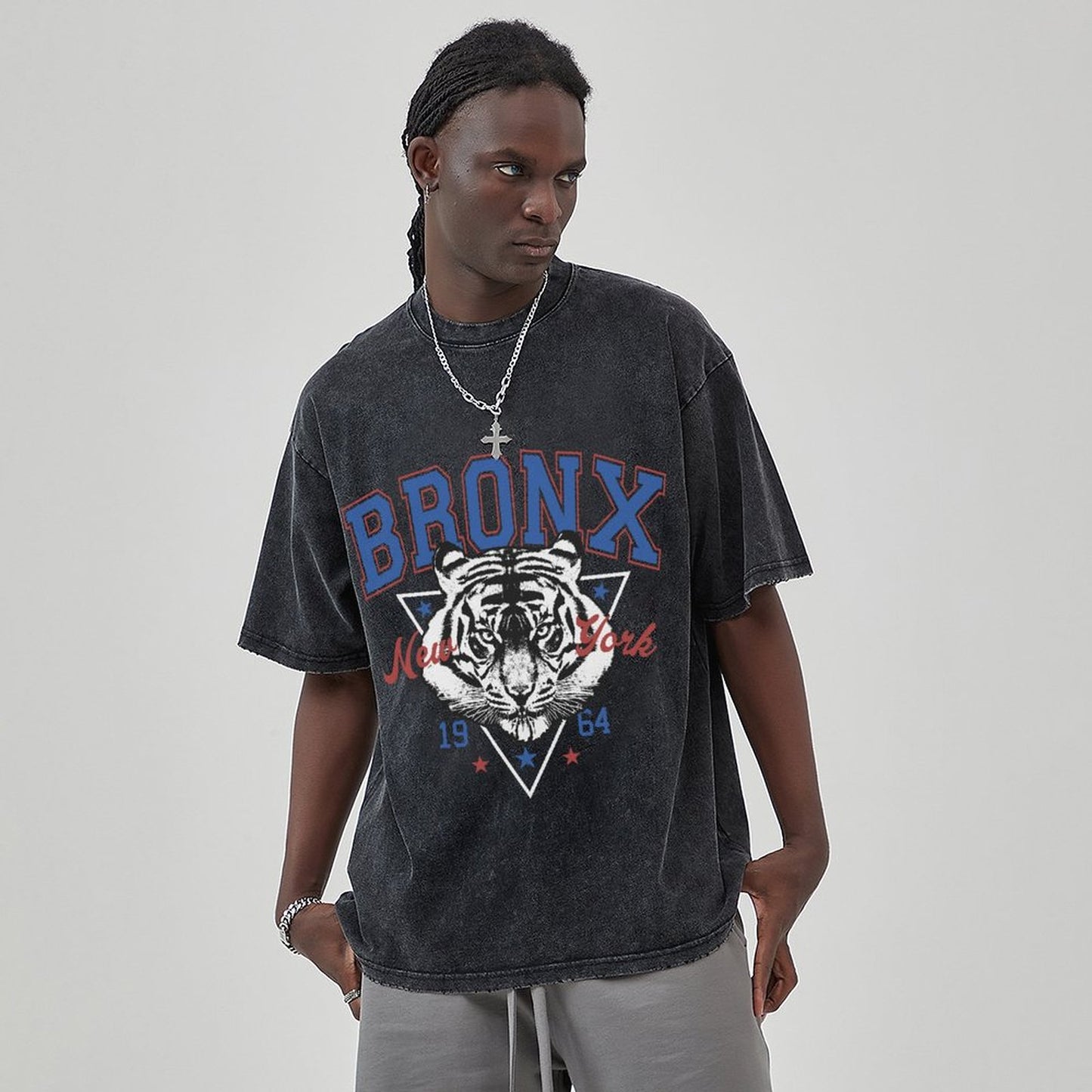 Mens Cotton Wash Solid T-Shirts Oversized Unisex Short Sleeve Streetwear Rap Hip Hop Basic Tee Tops 2305101626