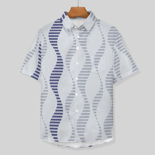 Men's Hawaiian Print Lapel Shirt 2304103941