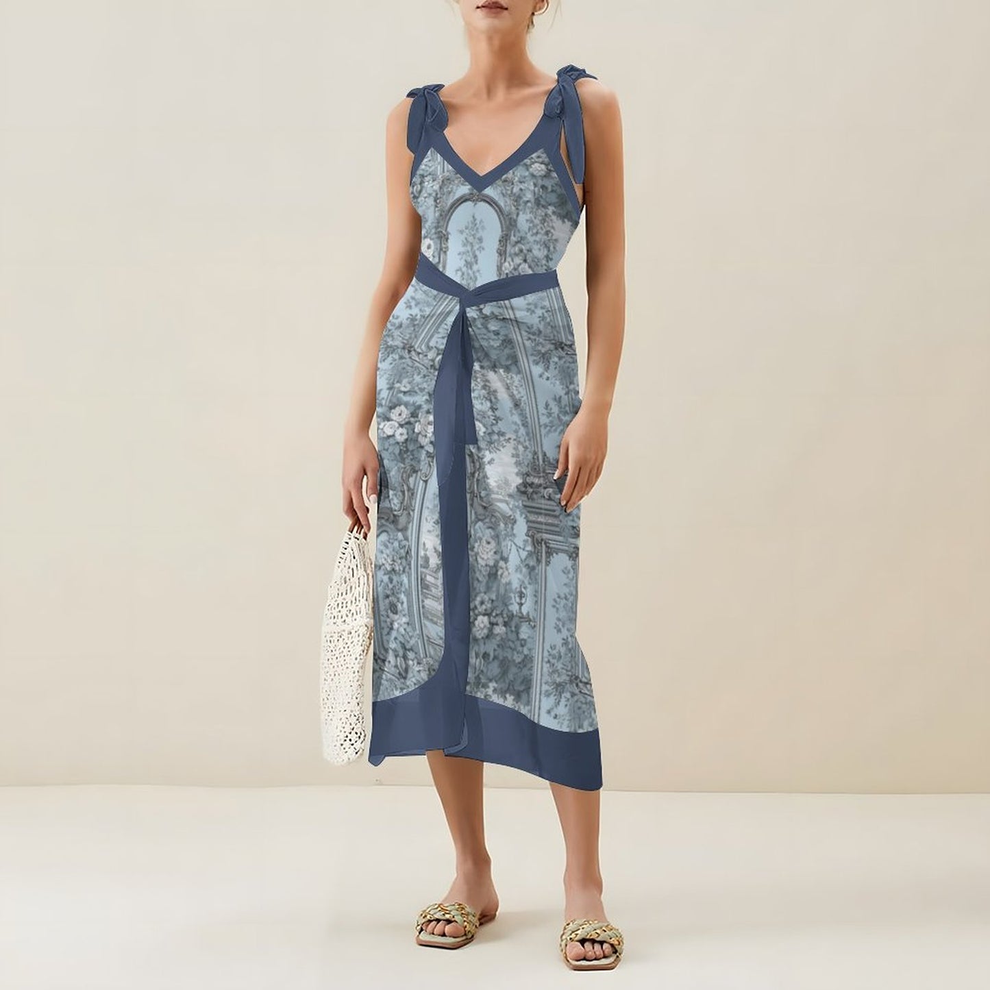 Casual Printed One-Piece Swimsuit And Cover Up 2305102458