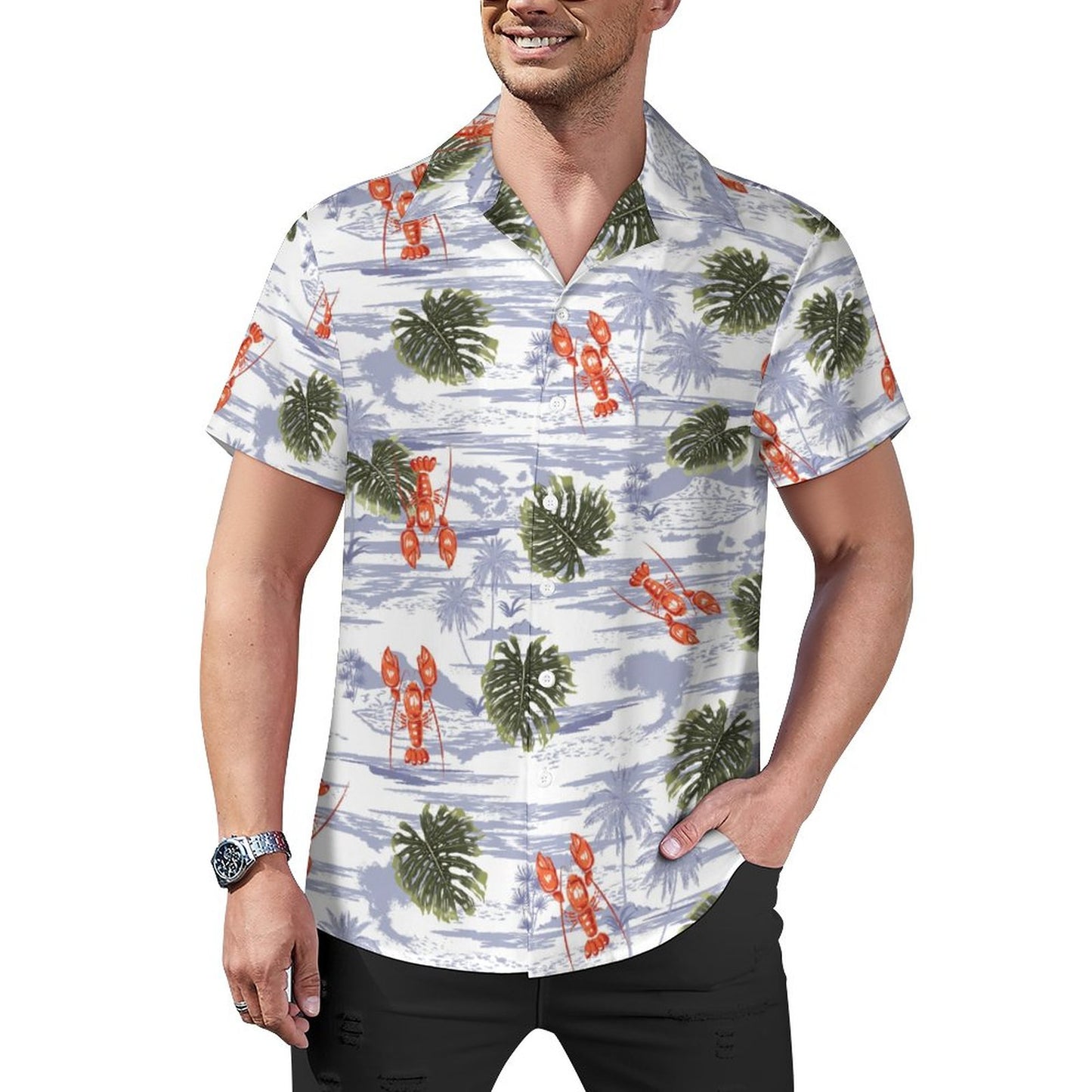 Men's Hawaiian Casual Short Sleeve Shirt 2305102296