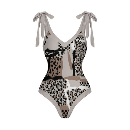 Casual Printed One-Piece Swimsuit And Cover Up 2305102877