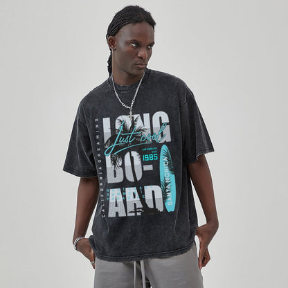 Unisex Vintage Solid Wash T-Shirts 2305101928