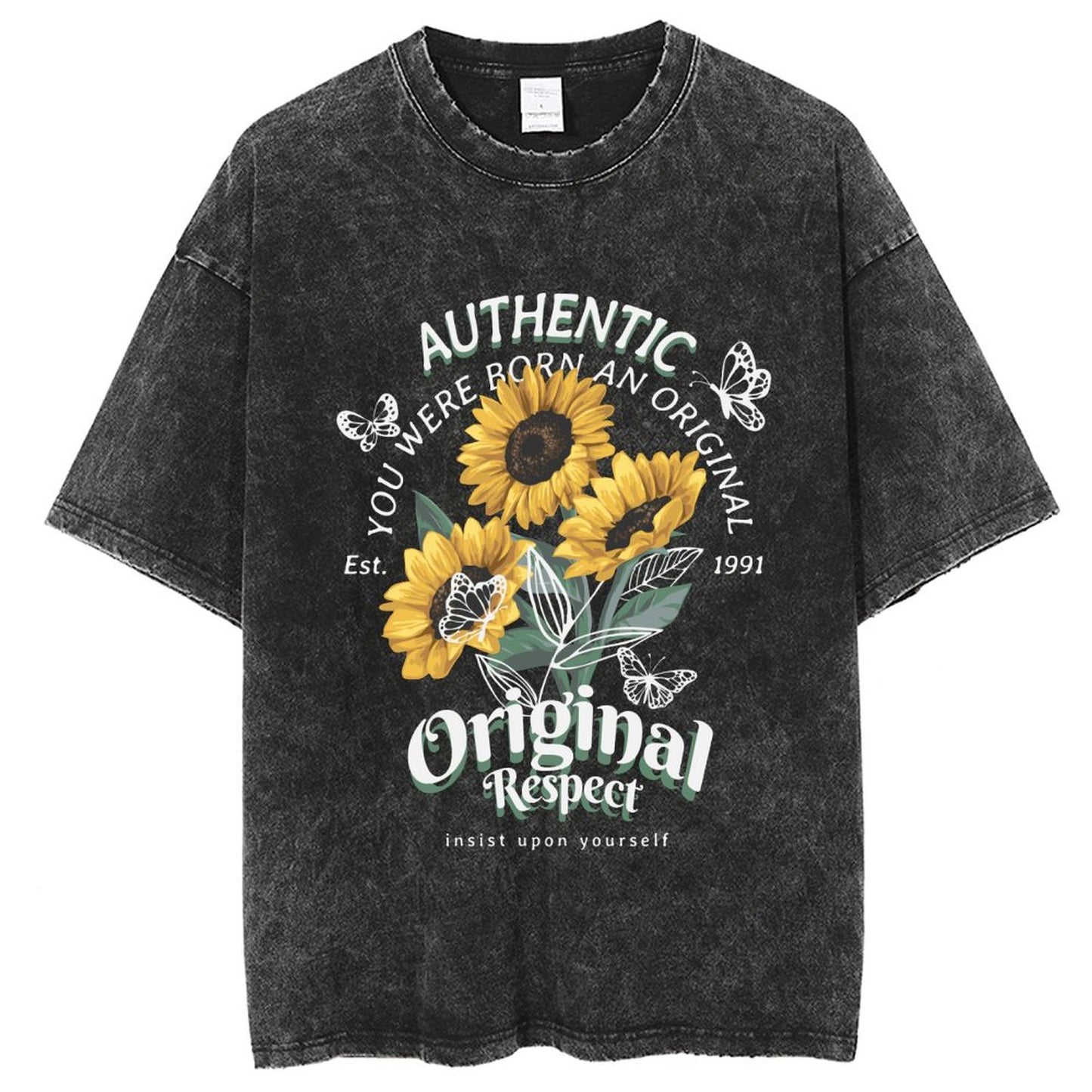Unisex Vintage Solid Wash T-Shirts 2305101926