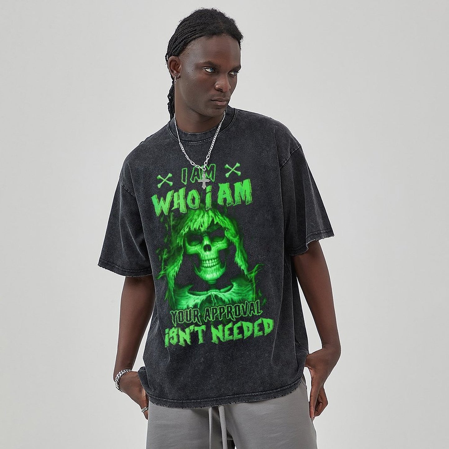 Unisex Vintage Solid Wash T-Shirts 2305104070