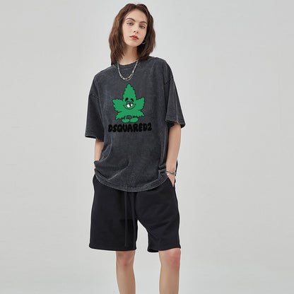 Unisex Vintage Solid Wash T-Shirts 2305103530