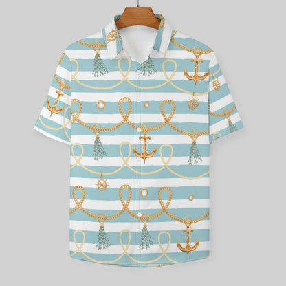 Men's Fashion Casual Printed Short Sleeve Shirts 2306101058