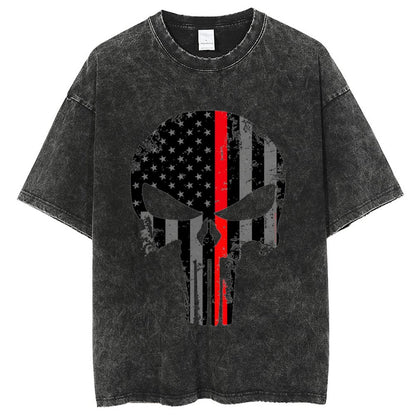 Unisex Vintage Solid Wash T-Shirts 2305104097