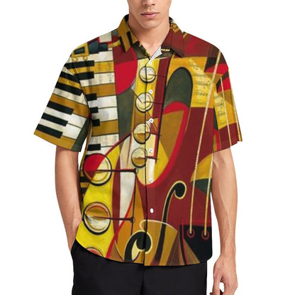 Men's Hawaiian Print Resort Shirt 2305102027