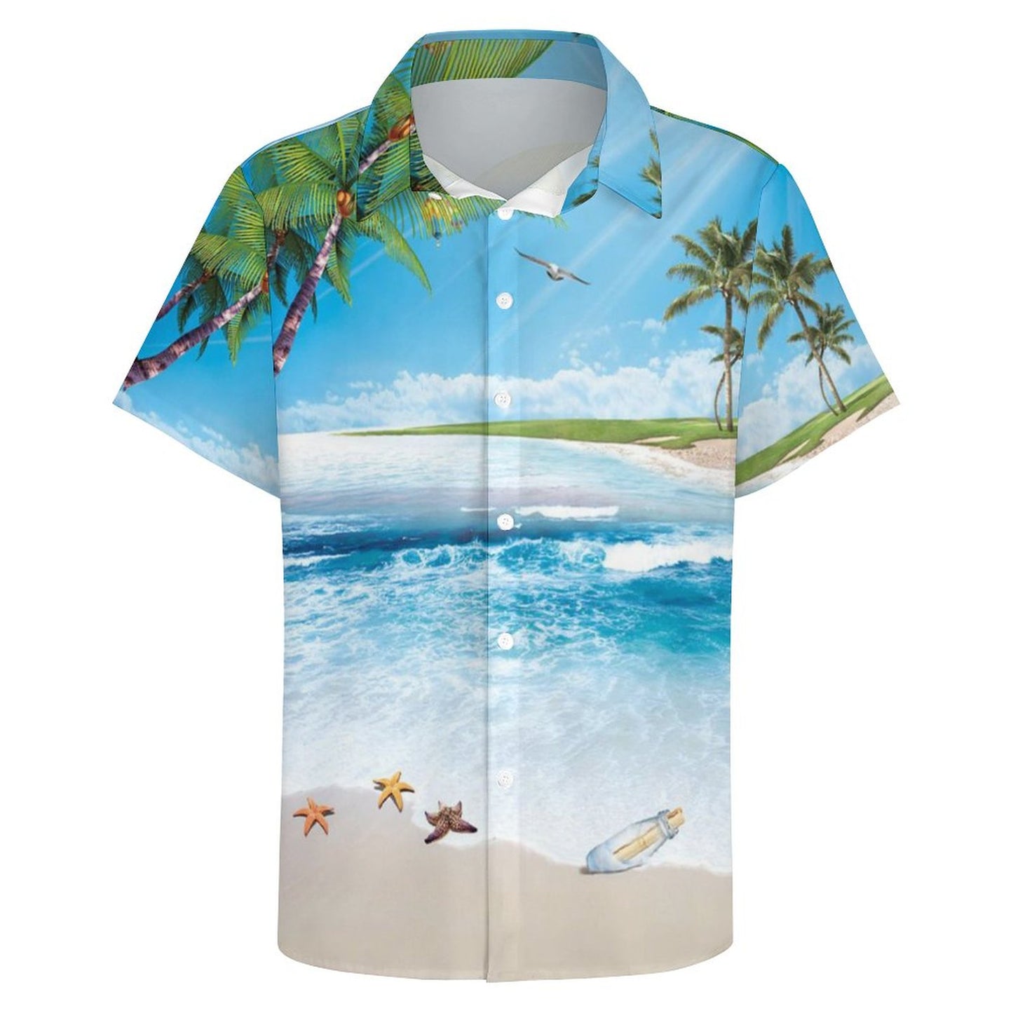 Men's Hawaiian Print Resort Shirt 2305101559