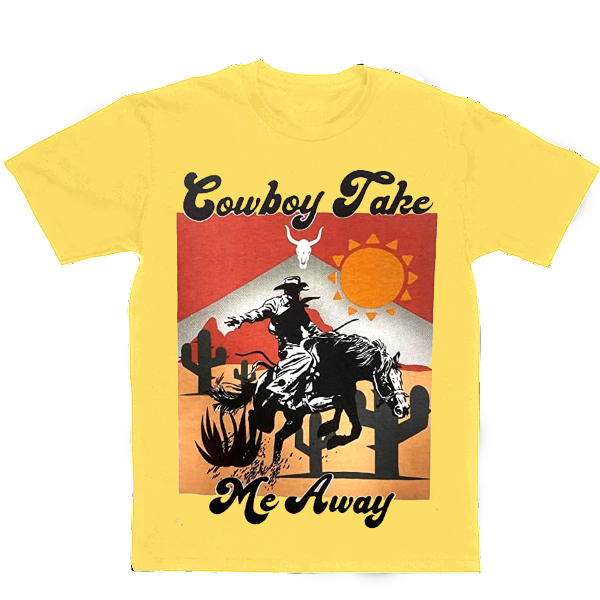 Cowboy Jake Me Away Men's Casual Printed T-Shirt