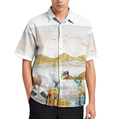 Men's Hawaiian Casual Short Sleeve Shirt 2306105721