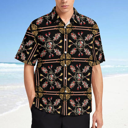 Men's Fashion Casual Printed Short Sleeve Shirts 2306100017