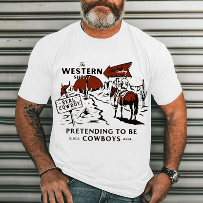 Western Show Men's Casual Printed T-Shirt