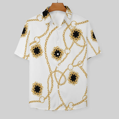 Men's Fashion Casual Printed Short Sleeve Shirts 2306100784