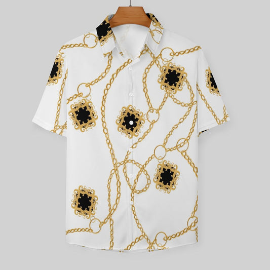 Men's Fashion Casual Printed Short Sleeve Shirts 2306100784