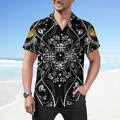 Men Hawaiian Casual Short Sleeve Shirt 2306100032
