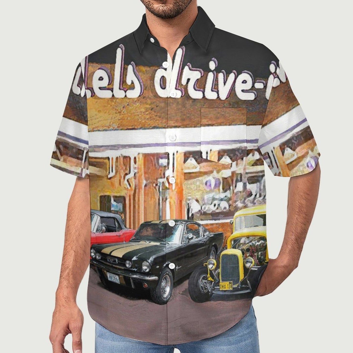 Men's Painted Print Vacation Hawaiian Shirt