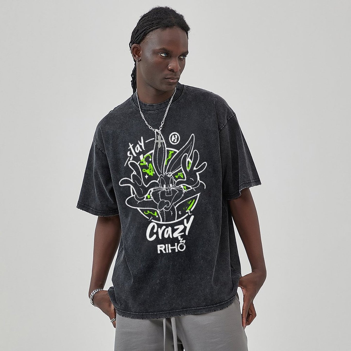 Unisex Vintage Solid Wash T-Shirts 2305103529
