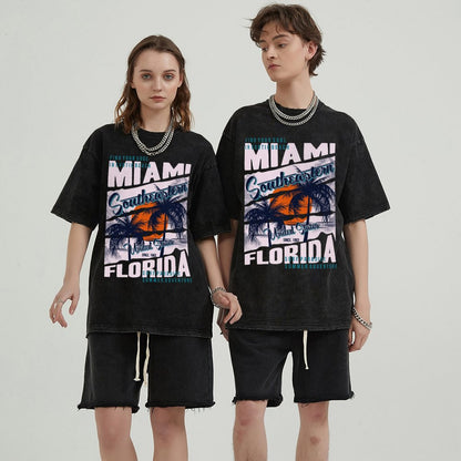 Unisex Vintage Solid Wash T-Shirts 2305101924