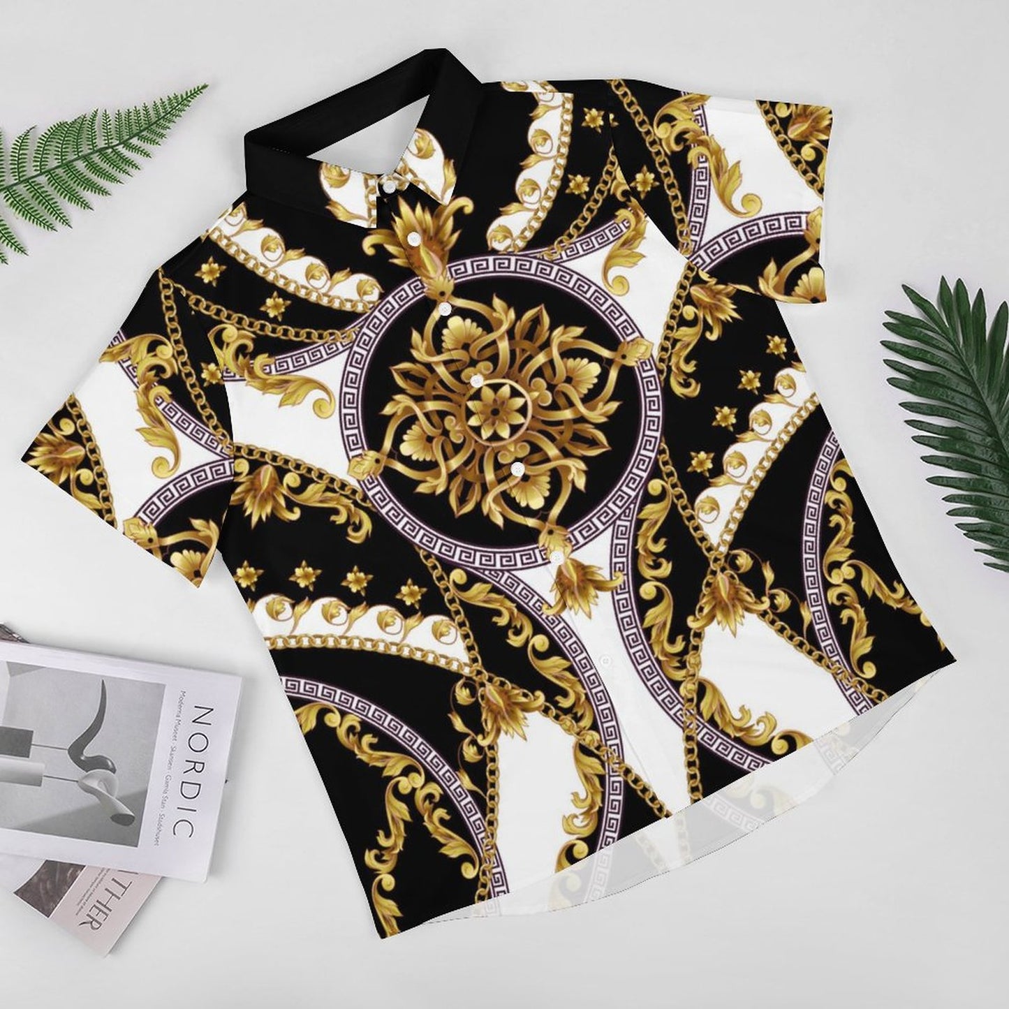 Men's Fashion Casual Printed Short Sleeve Shirts 2306101338
