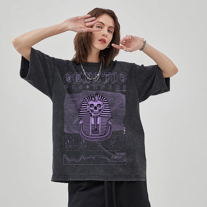 Unisex Vintage Solid Wash T-Shirts 2305101598