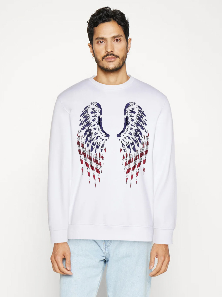 Men's Round Neck Casual Printed Long Sleeve Sweatshirt