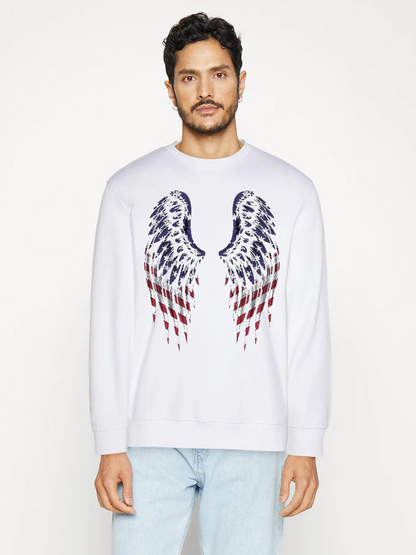 Men's Round Neck Casual Printed Long Sleeve Sweatshirt