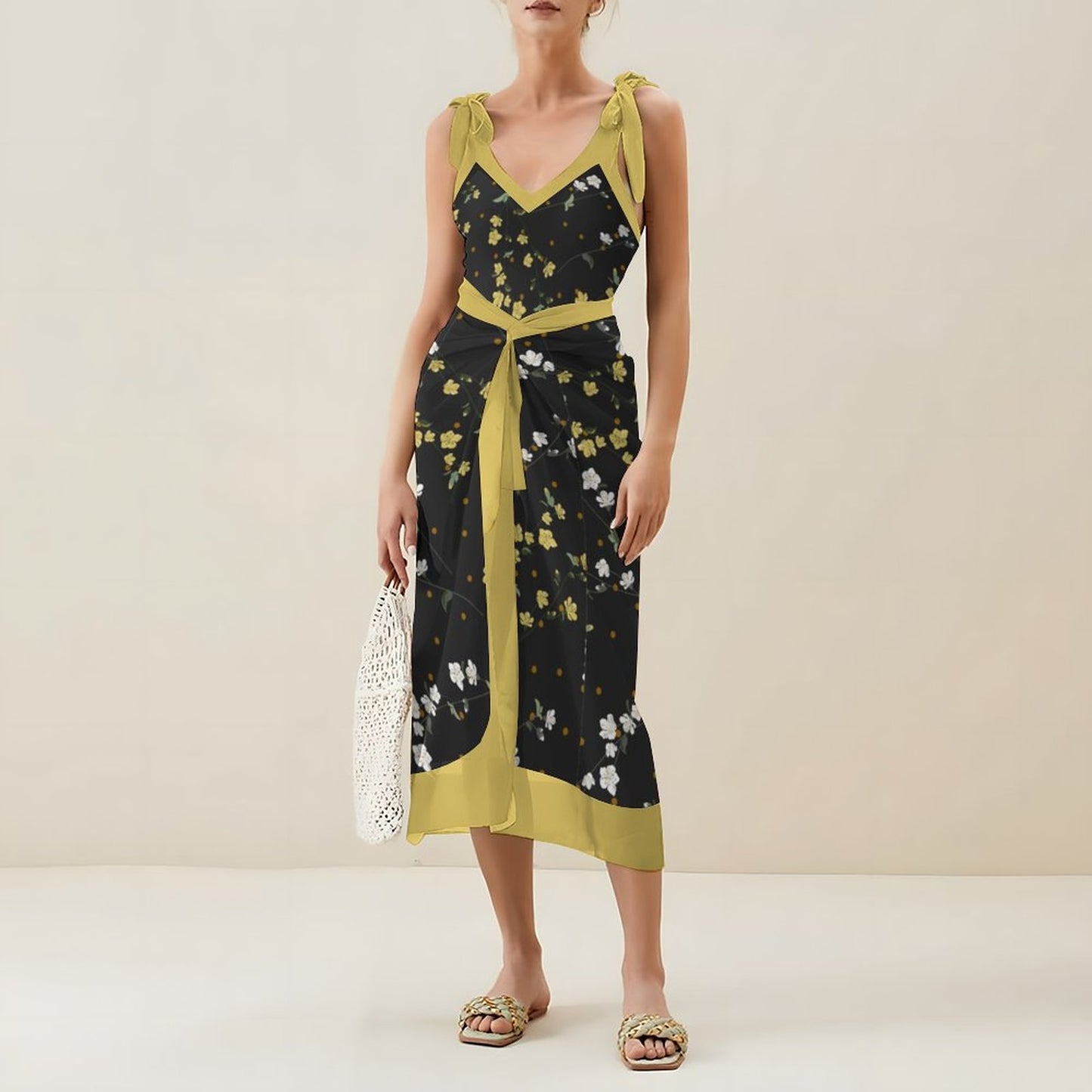 Casual Printed One-Piece Swimsuit And Cover Up 2305102667